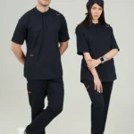 اسکراب پزشکی یقه دیپلمات اسپرت سرمه ای