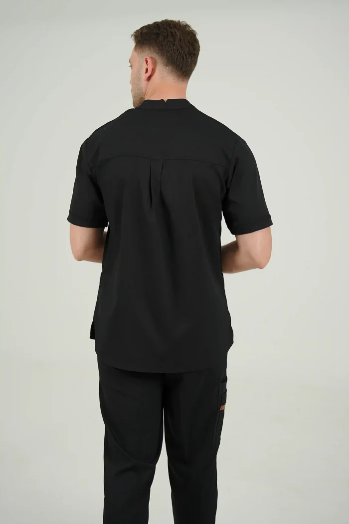 اسکراب پزشکی یقه دیپلمات اسپرت مشکی - Image 6