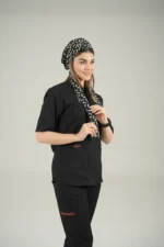کلاه جراحی مشکی طرح پاپیون مدل کراواتی - Image 3