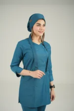 کلاه جراحی سبز کله غازی مدل کراواتی - Image 2