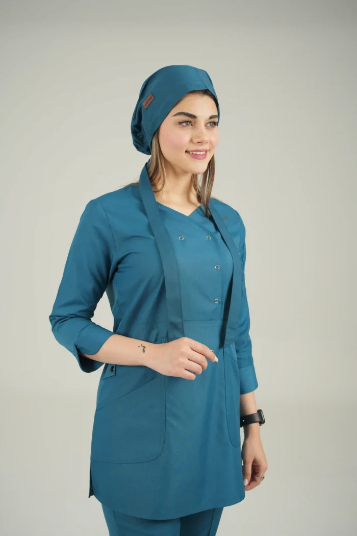کلاه جراحی سبز کله غازی مدل کراواتی - Image 2
