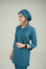 کلاه جراحی سبز کله غازی مدل کراواتی