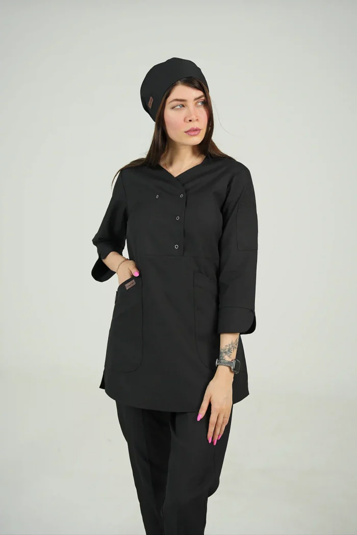 اسکراب زنانه آستین سه ربع مشکی - Image 4