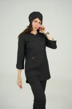 اسکراب زنانه آستین سه ربع مشکی - Image 3