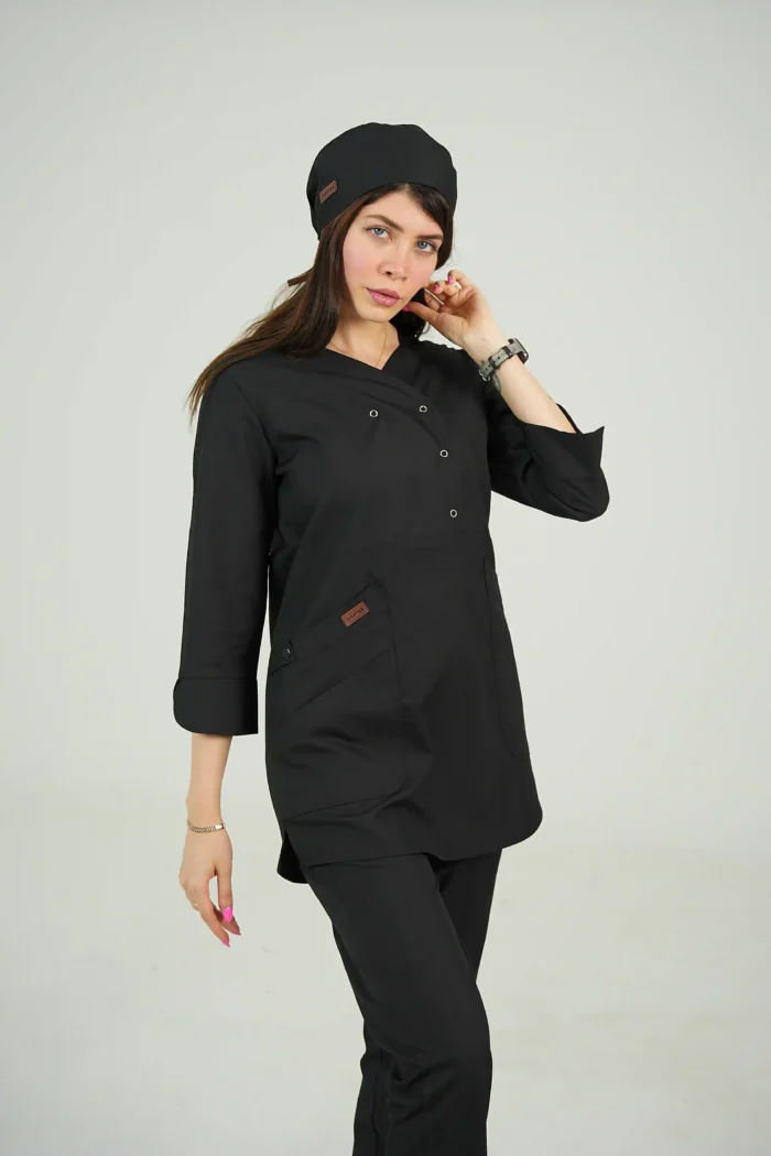 اسکراب زنانه آستین سه ربع مشکی - Image 3