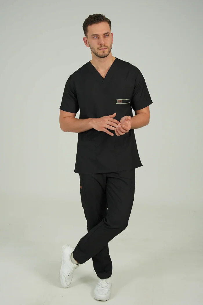 ست اسکراب یقه هفت مشکی - Image 2