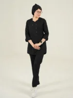 اسکراب زنانه آستین سه ربع مشکی - Image 2