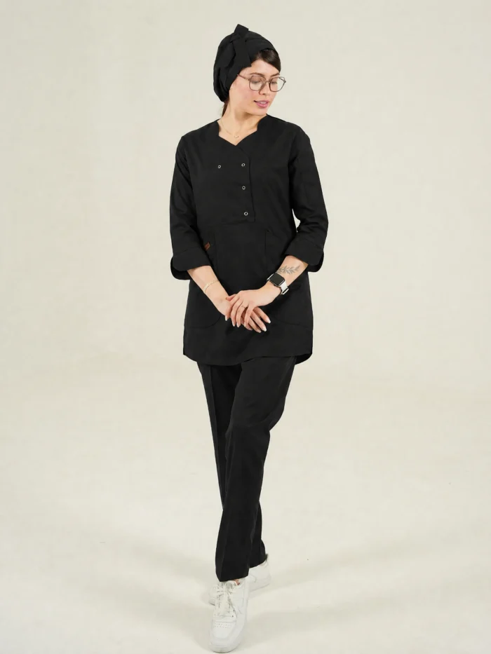 اسکراب زنانه آستین سه ربع مشکی - Image 2