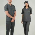 ست اسکراب یقه هفت طوسی