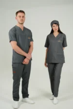 ست اسکراب یقه هفت طوسی