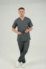 ست اسکراب یقه هفت طوسی - Image 4