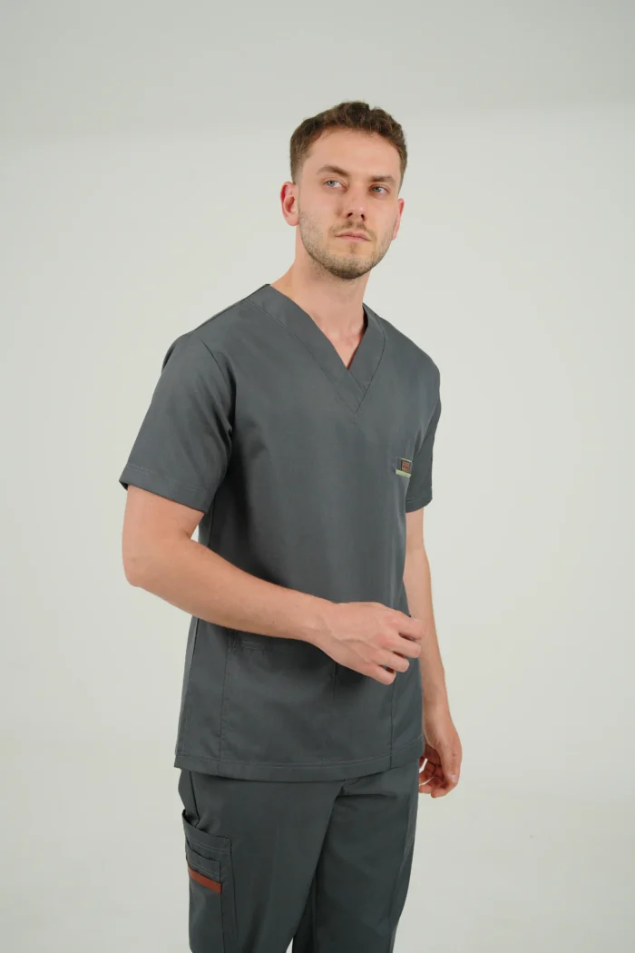 ست اسکراب یقه هفت طوسی - Image 8