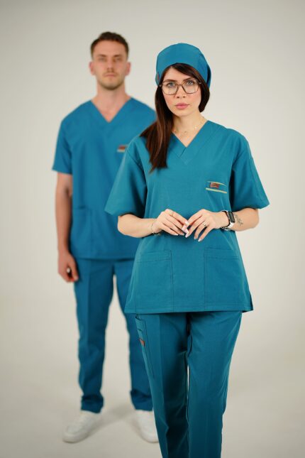 ست اسکراب یقه هفت سبز کله غازی