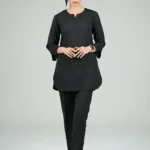 اسکراب زنانه آستین سه ربع مشکی پرشیا