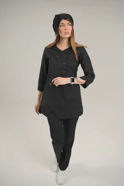 اسکراب زنانه آستین سه ربع مشکی