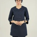 اسکراب پزشکی تک زنانه آستین سه ربع سرمه ای
