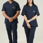 ست اسکراب یقه هفت سرمه ای