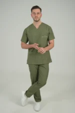 ست اسکراب یقه هفت سبز پسته ای - Image 5