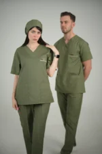 ست اسکراب یقه هفت سبز پسته ای