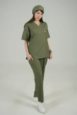 ست اسکراب یقه هفت سبز پسته ای - Image 6