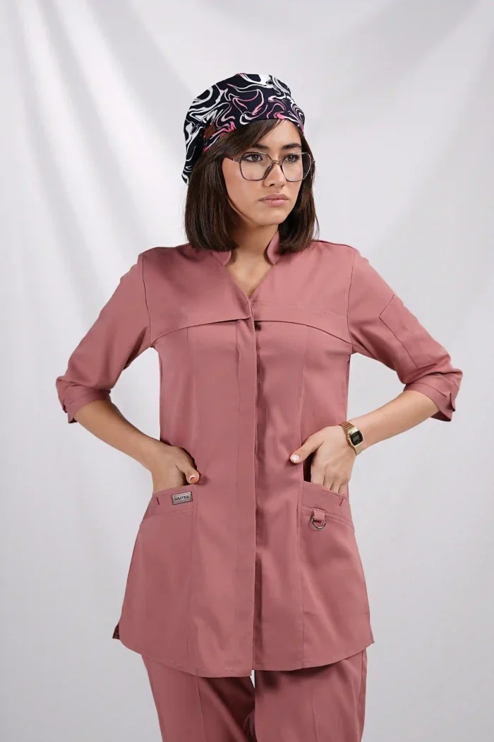 اسکراب زنانه کشی آستین سه ربع کالباسی - Image 5