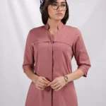 اسکراب زنانه کشی آستین سه ربع کالباسی