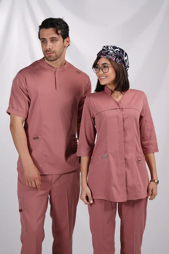 اسکراب زنانه کشی آستین سه ربع کالباسی - Image 3