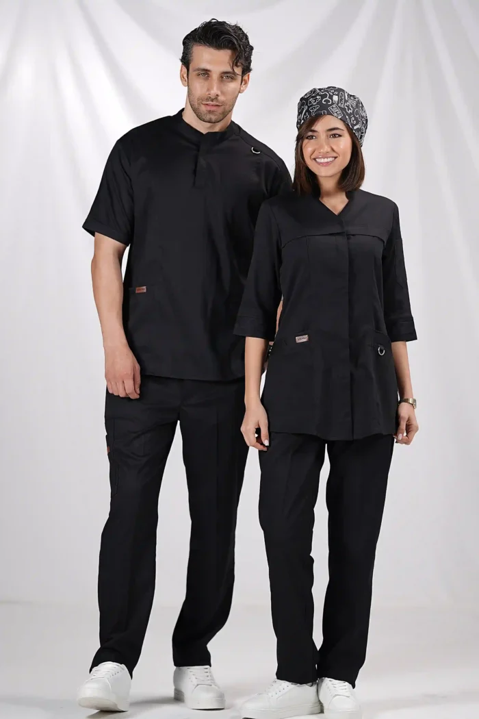 اسکراب زنانه کشی آستین سه ربع مشکی - Image 2