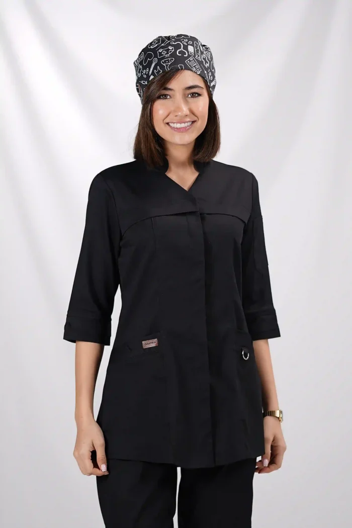 اسکراب زنانه کشی آستین سه ربع مشکی - Image 4