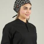 کلاه جراحی مشکی طرح پاپیون ساده