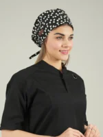 کلاه جراحی مشکی طرح پاپیون ساده
