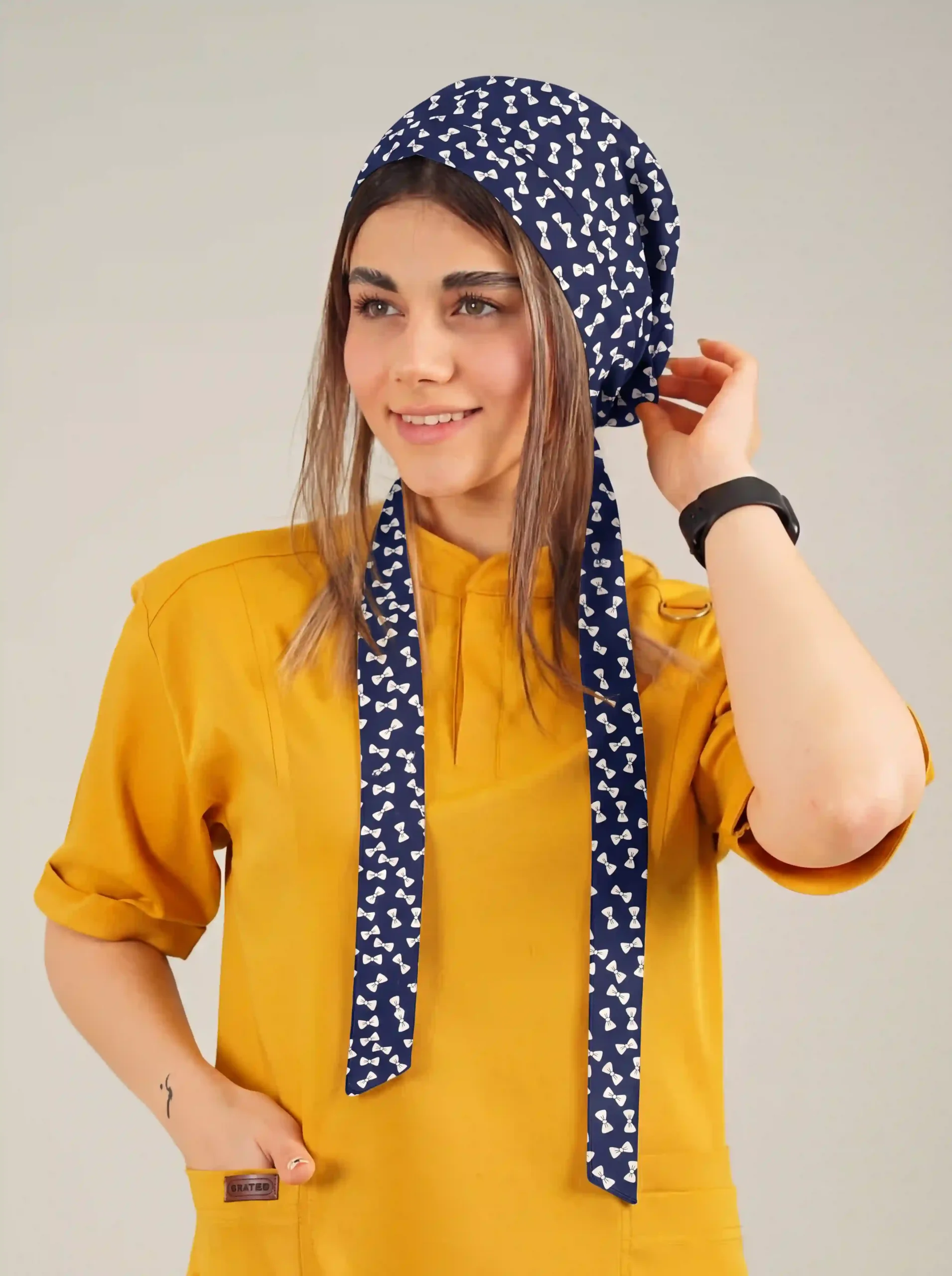 1000336930 کلاه کراواتی پاپیون سرمه ای کد A03 - Image 1