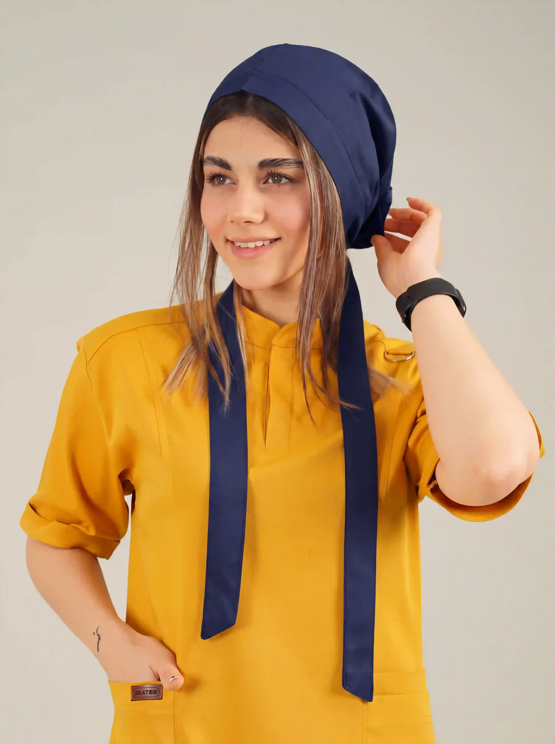 1000337024 کلاه جراحی کراواتی سرمه ای خالص - Image 1