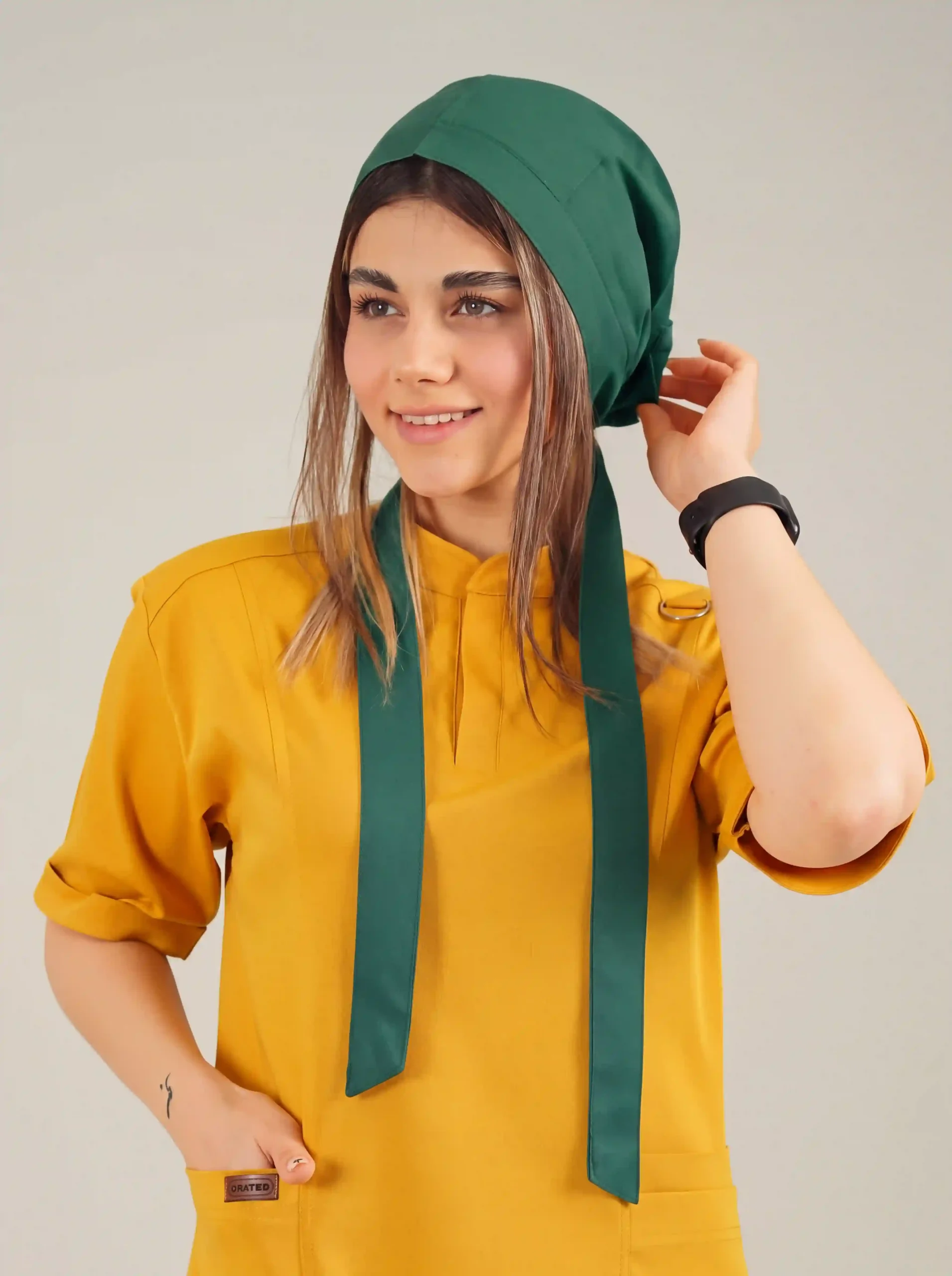 1000337146 کلاه کراواتی سبز یشمی - Image 1