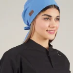 کلاه جراحی آبی روشن مدل ساده