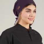 کلاه جراحی بادمجونی مدل ساده