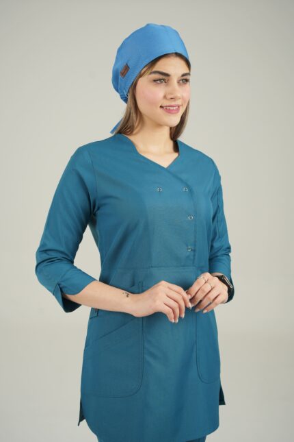 کلاه جراحی آبی روشن مدل ساده