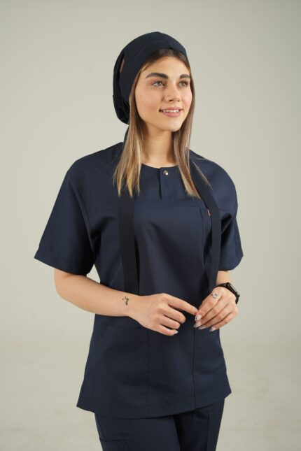 کلاه جراحی سرمه ای مدل کراواتی