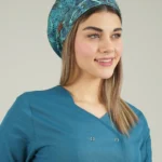 کلاه جراحی سبز طرح پوست ماری ساده