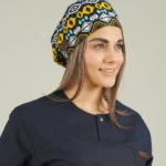 کلاه جراحی سرمه ای طرح بلوچ مدل ساده
