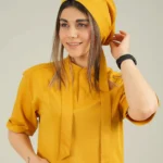 کلاه کراواتی خردلی