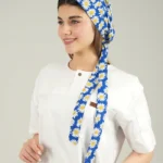 کلاه کراواتی آبی طرح بابونه