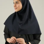 مقنعه نخی سرمه ای