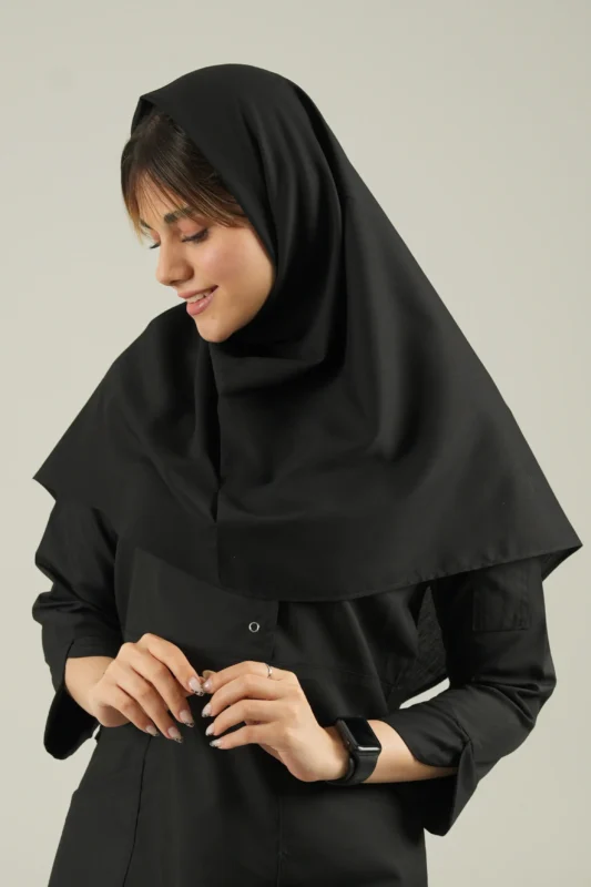 مقنعه مشکی قد 90