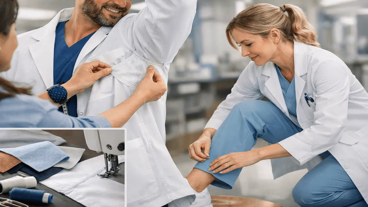 تاثیر دوخت در راحتی روپوش پزشکی