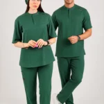 اسکراب پزشکی یقه دیپلمات اسپرت سبز یشمی