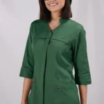 اسکراب زنانه کشی آستین سه ربع سبز یشمی