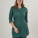 اسکراب پزشکی زنانه کشی آستین سه ربع سبز سلطنتی