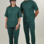 اسکراب پزشکی یقه دیپلمات اسپرت سبز سلطنتی