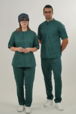 اسکراب پزشکی یقه دیپلمات اسپرت سبز سلطنتی - Image 7